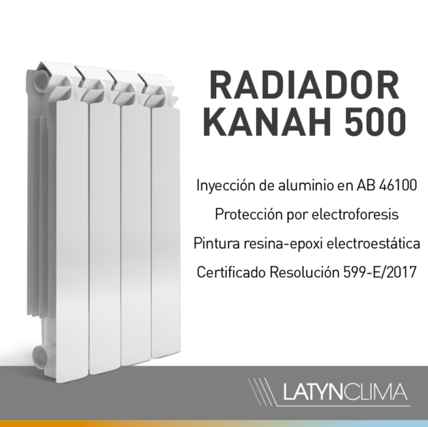 KANAH500 2.jpg 600x599 - Radiador Kanah Mod 500 x 2 Elementos. Aluminio Inyectado